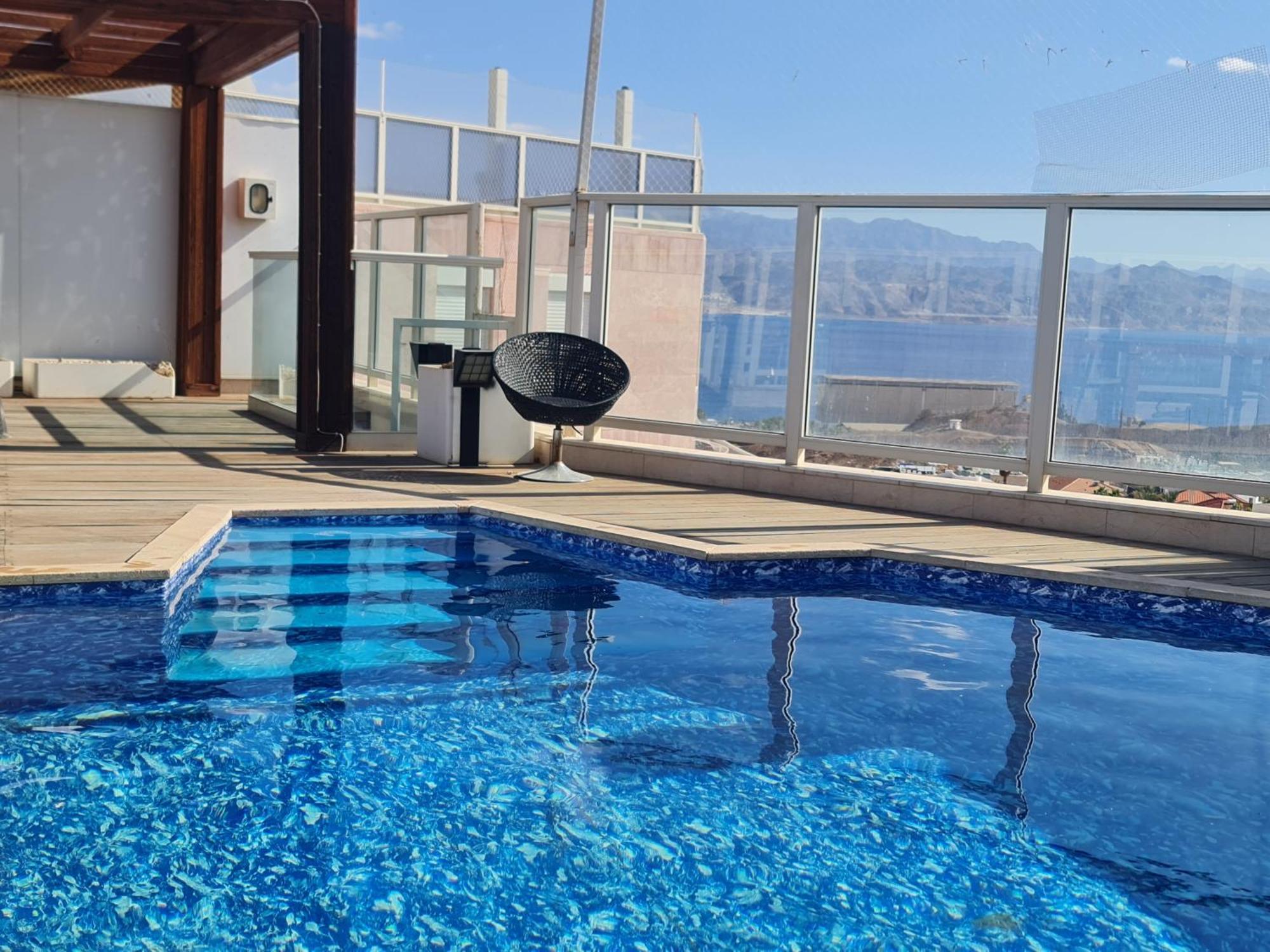 Exclusive Amdar -Residence Luxury Penthause With Privat Roof Pool Near The Sea -Best Sea View Eilat Extérieur photo